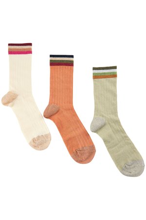 NÜmph 7419407 LADOMIA 3-PACK GLITTER Dámské ponožky 6000 MULTI COL. mix barev barev jedna velikost