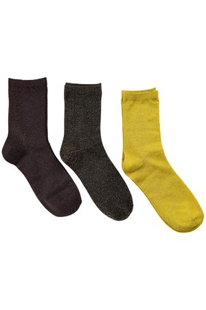 NÜmph 7519403 KINGCITY 3-PACK GLITTER Dámské ponožky 6000 MULTI COL. mix barev barev jedna velikost