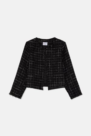 Black tweed fabric jacket (1)