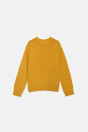 Yellow textured knit sweater (6)