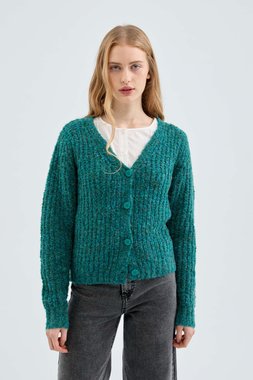 Green thick knit cardigans (1)