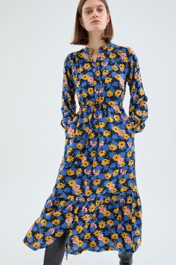 Midi shirt dress with floral print (2)