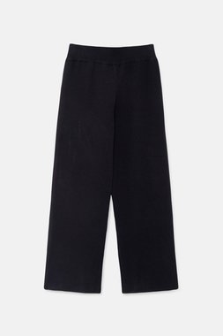 Straight long black knit pants (4)