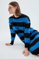Blue striped knit midi dress (4)