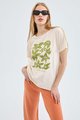 Cotton t shirt with flower print (2)