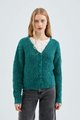 Green thick knit cardigans (1)
