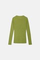 Ribbed knit sweater with green perkins collar (4)